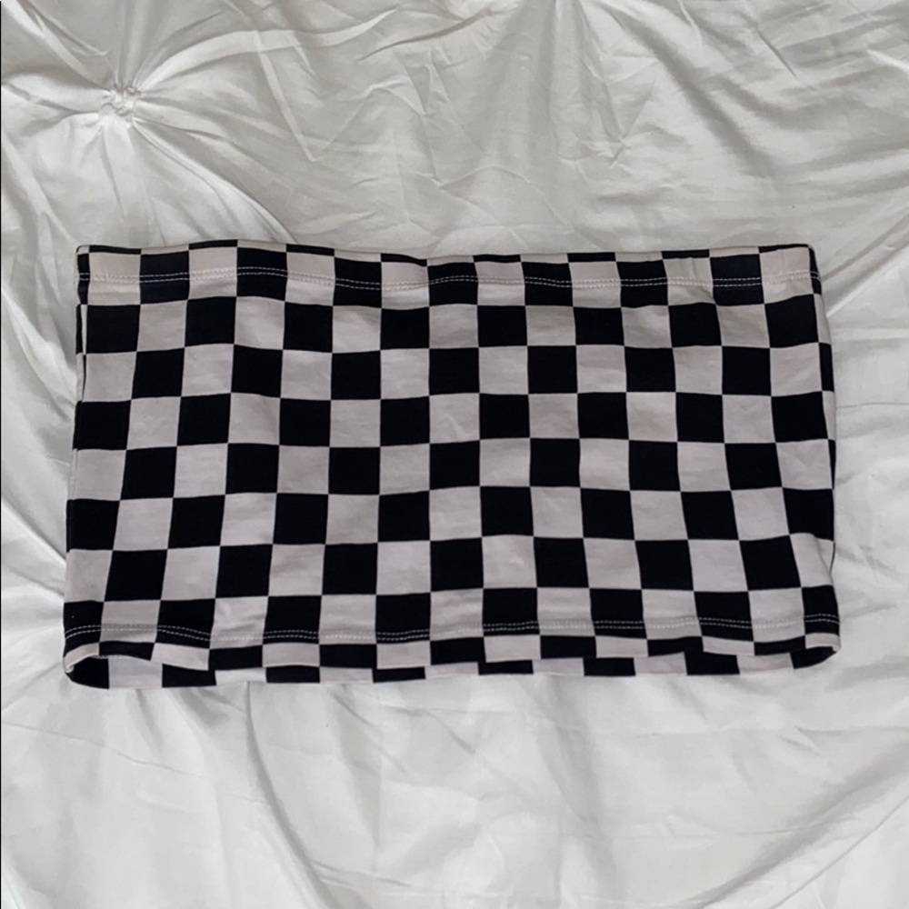 Checkered tube top